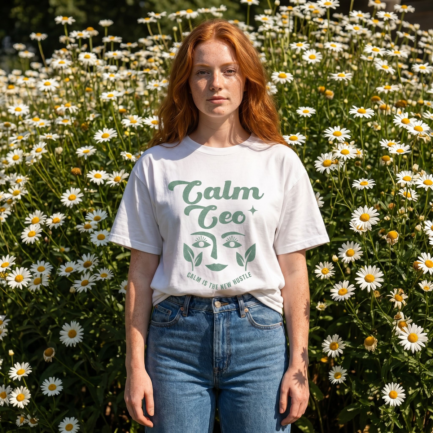 Calm Ceo. Graphic Tee — "Calm Is The New Hustle" Relaxed Mindfulness T-Shirt